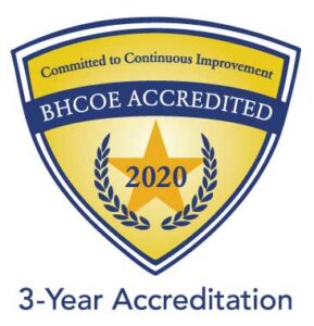 BHCOE accreditation award 2020 3 year accreditation